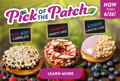 Learn more about our mixed berry doughnuts!