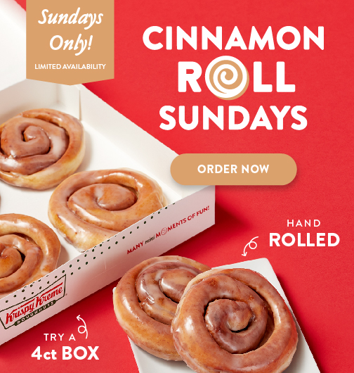 Order cinnamon rolls today only!