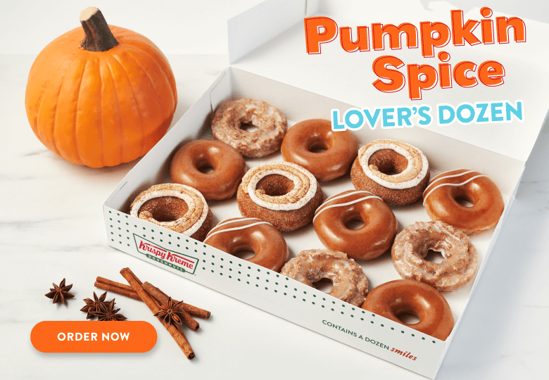 Order Krispy Kreme's Pumpkin Spice Lover's Dozen now!