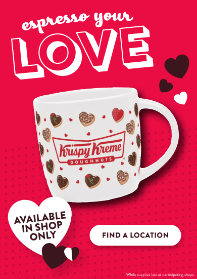 Shop Krispy Kreme's Valentine's day merch!