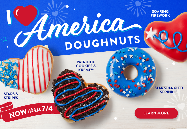 Learn more about our I Heart America limited time doughnuts!