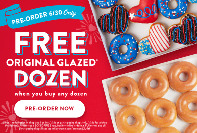 pre order our BOGO 4th of July doughnuts!