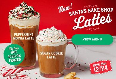 SP2m. Check out Krispy Kreme's new holiday lattes from Santa's Bake Shop.
