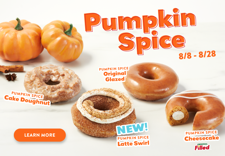 Learn more about Krispy Kreme's Pumpkin Spice doughnuts!