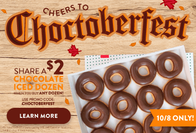 SM1m. Learn more about Krispy Kreme's Choctoberfest!